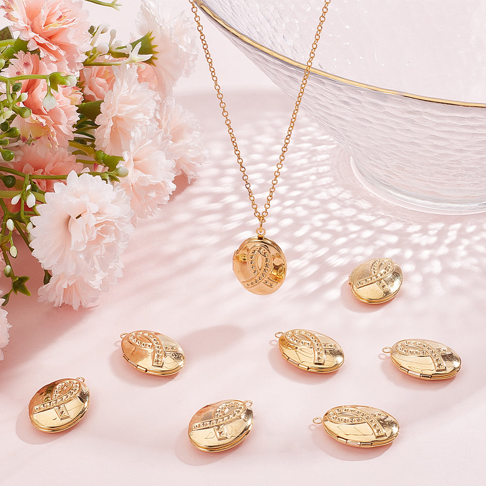 Médaillon Doré – Pendentif Ovale à Photo Personnalisable