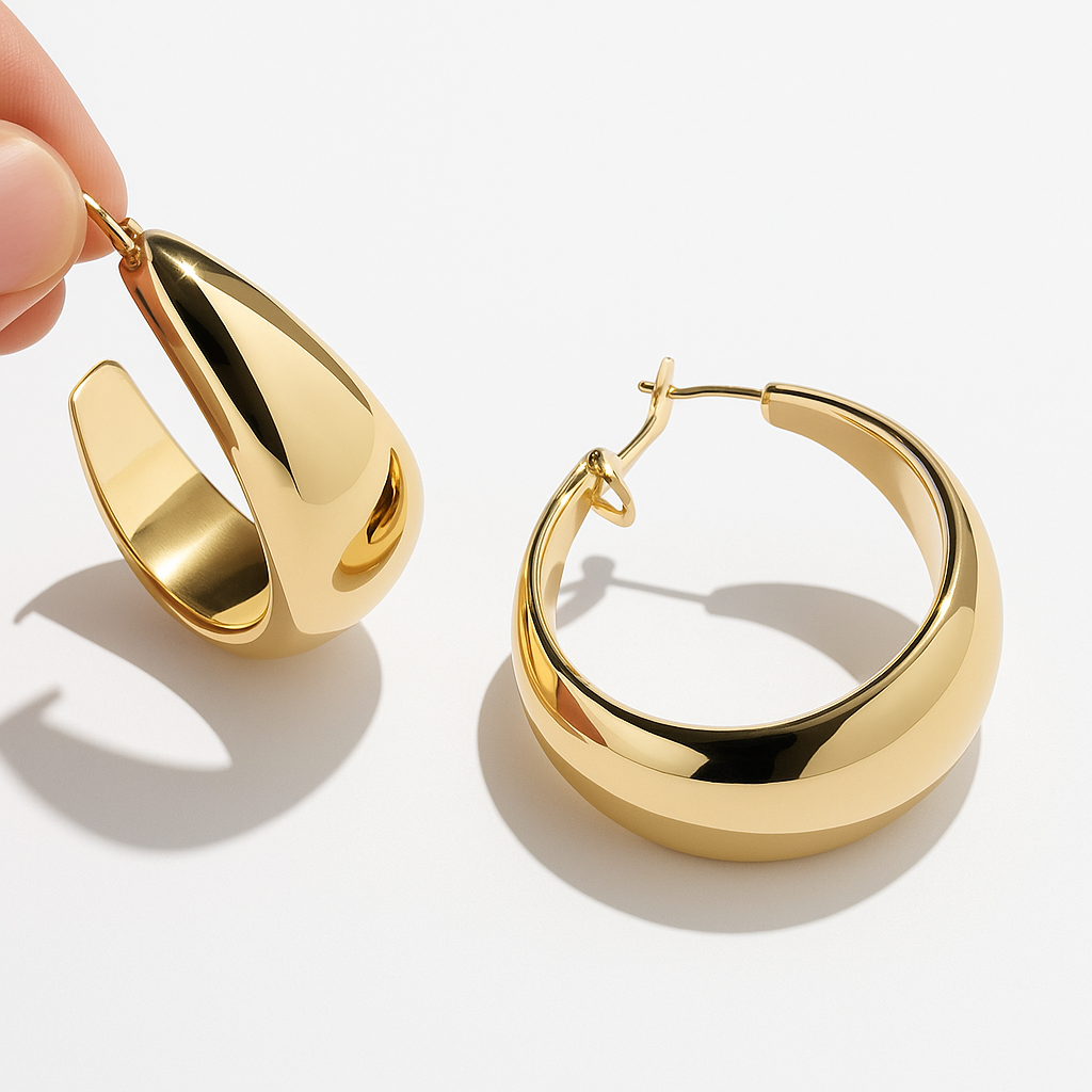 Boucles d’oreilles créoles dorées – Look chic & tendance