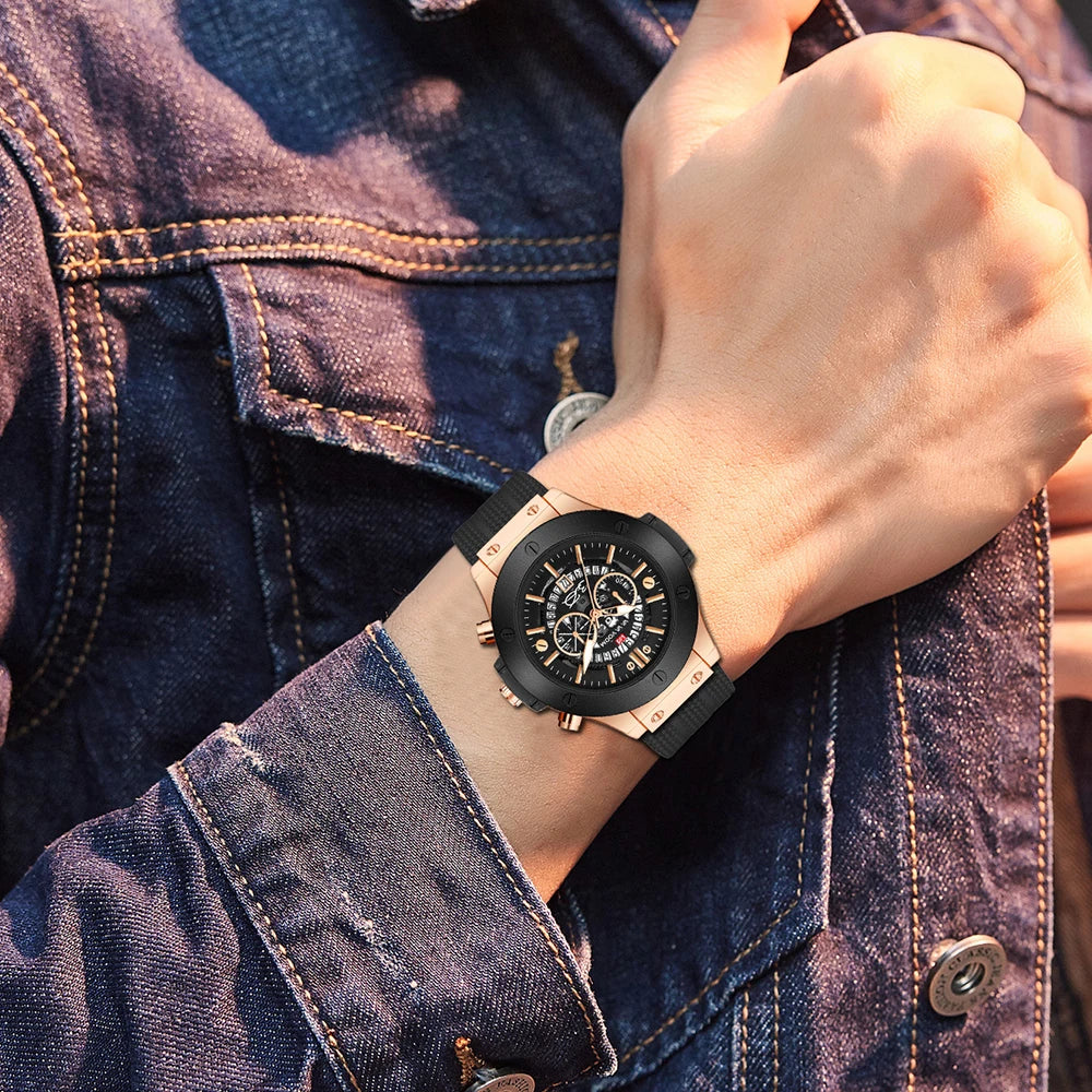Montre pour homme élégant - tendance - silicone