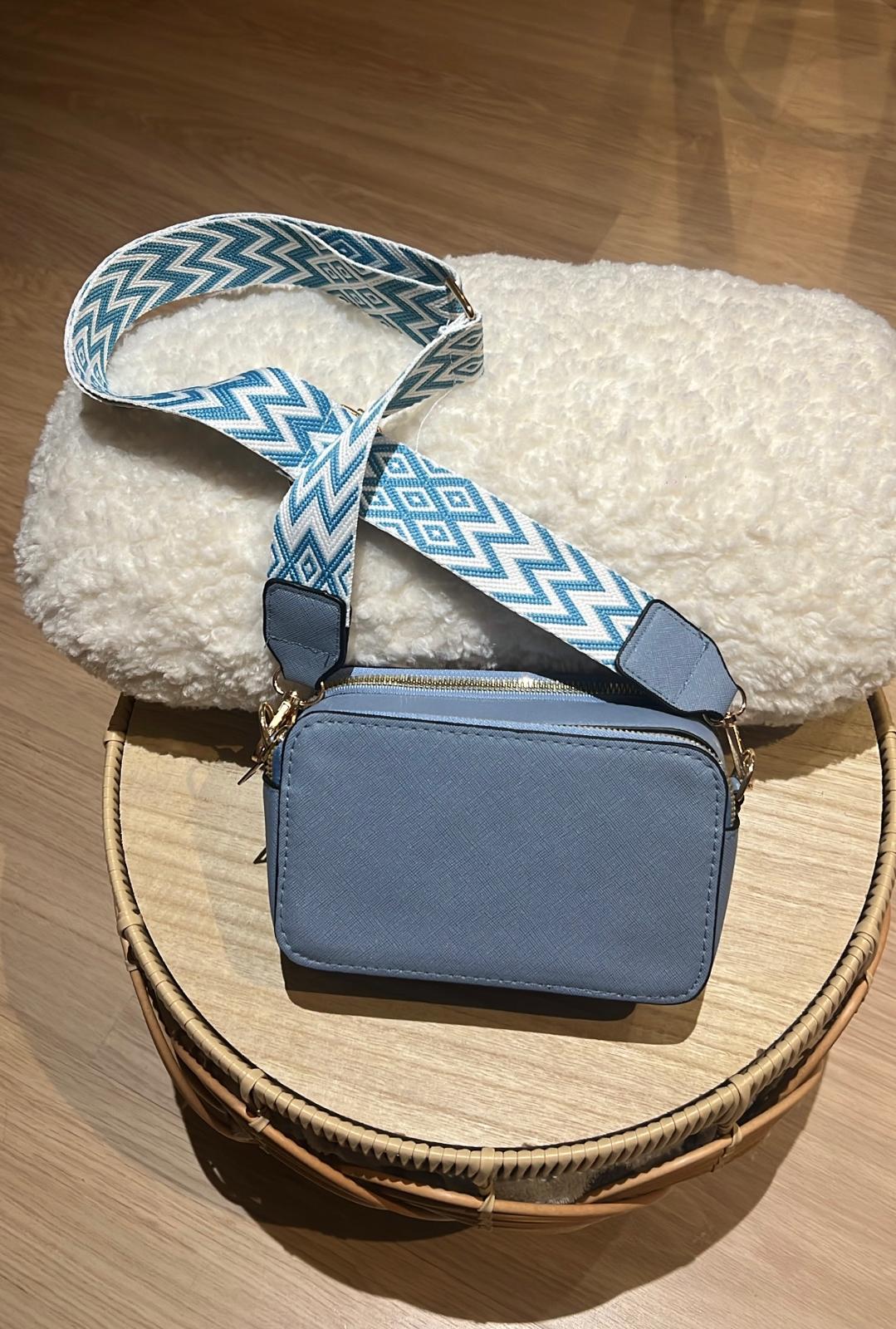 Sac à main Azur Matelassé – Élégance douce & esprit graphique