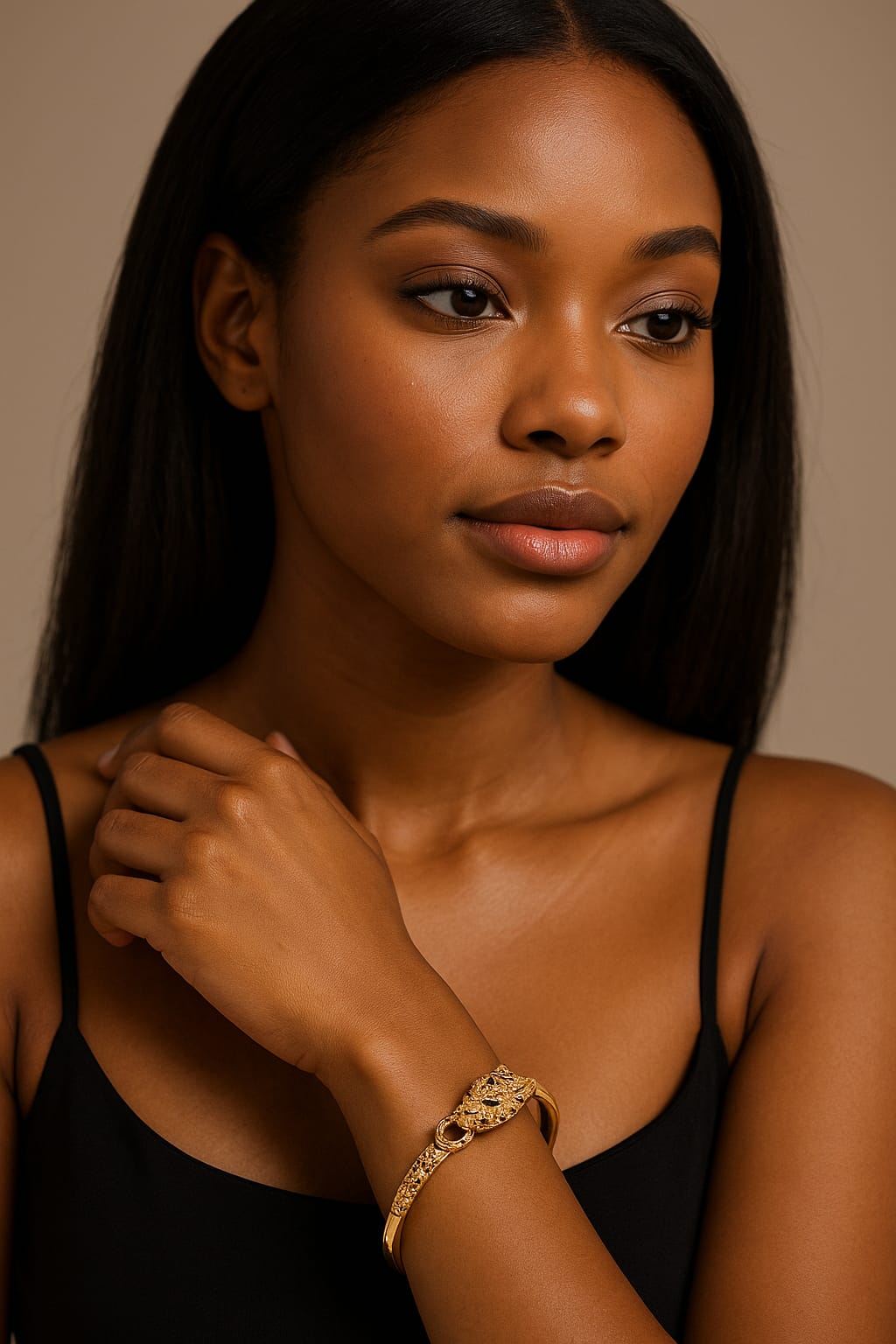 🐆 Bracelet Panthère Plaqué Or 18K