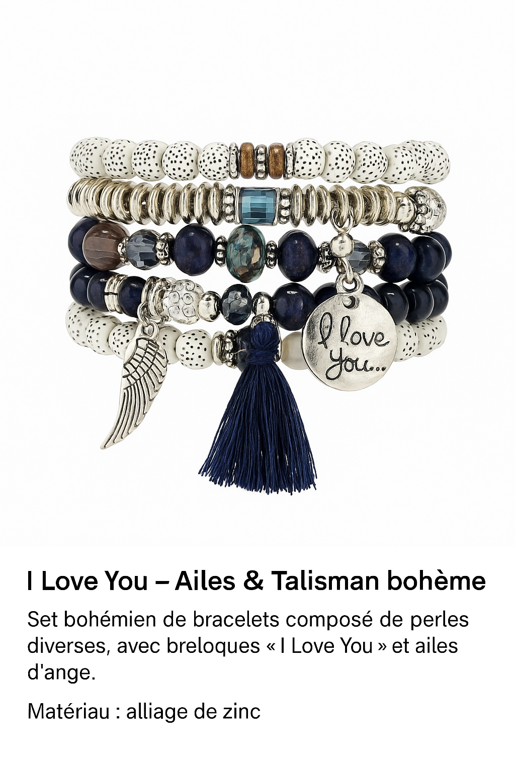 Bracelets superposés perles