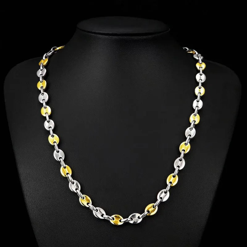 Chaîne Bicolore Argent & Or – 55 cm