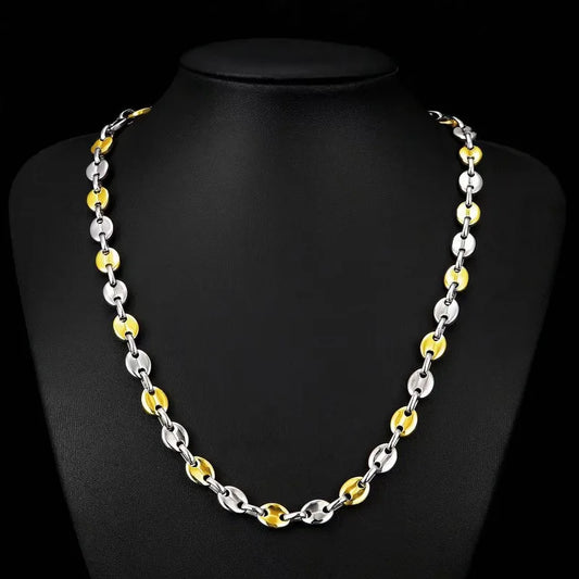 Chaîne Bicolore Argent & Or – 55 cm