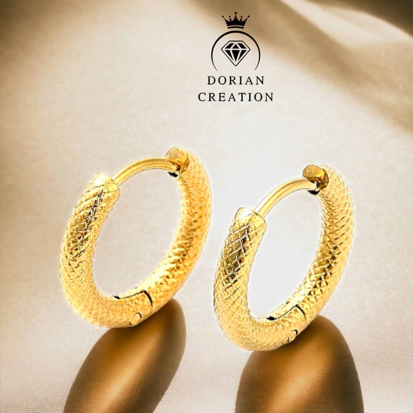 ❤️ Boucle d'oreilles femme petites créoles - Acier inoxydable - Plaquée or 18 carats