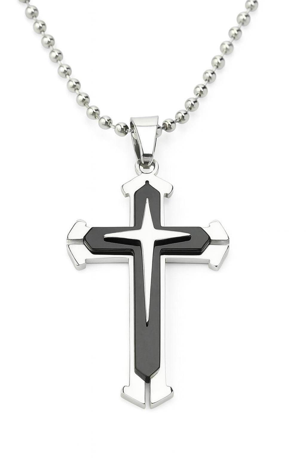 Collier Croix en Acier Inoxydable – Foi & Élégance