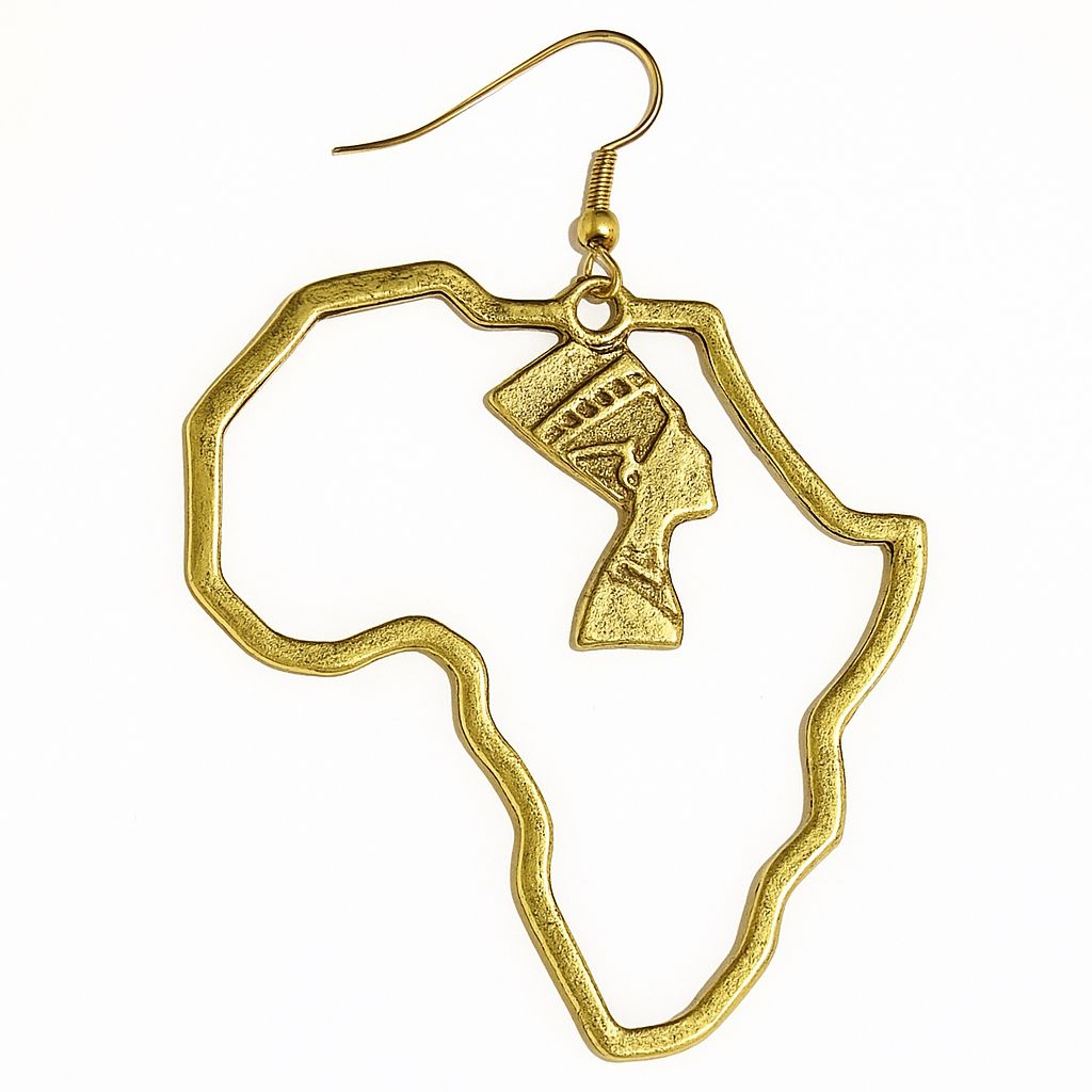 Boucles d'oreilles carte d'Afrique