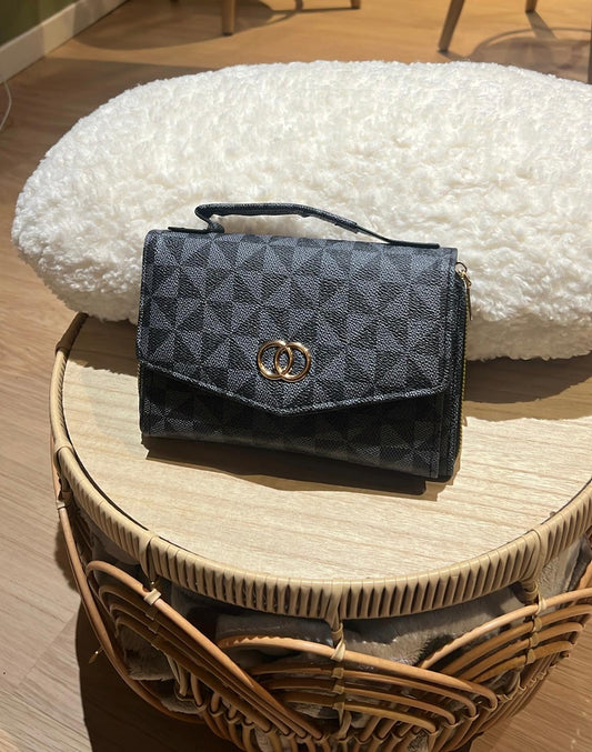 Portefeuille Sac Noir Matelassé – Élégance Dorian