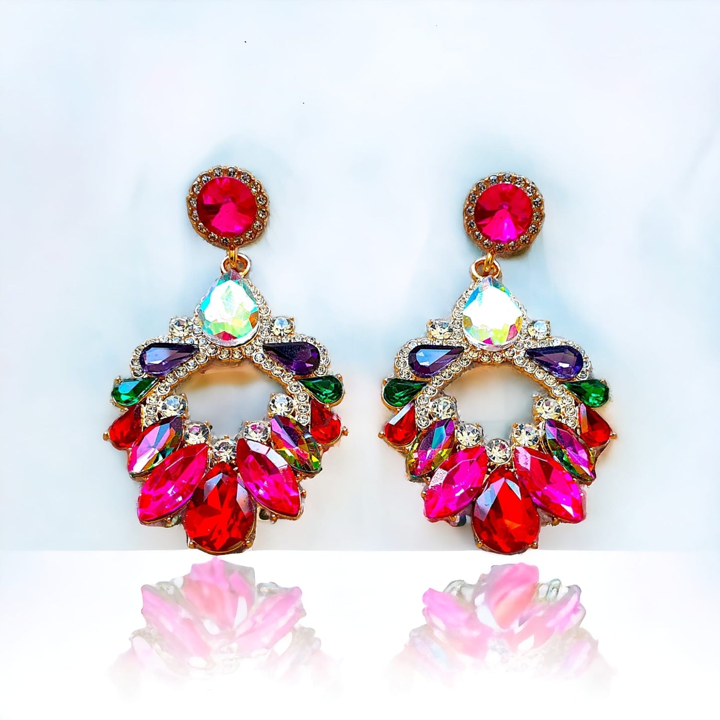 Boucles d'oreilles femme pendante créole - Magnifique couleur profonde
