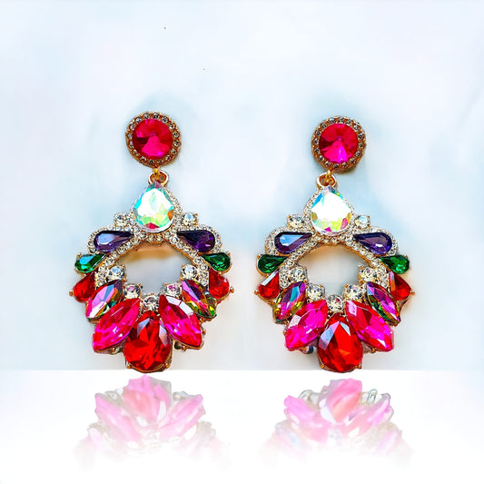 Boucles d'oreilles femme pendante créole - Magnifique couleur profonde