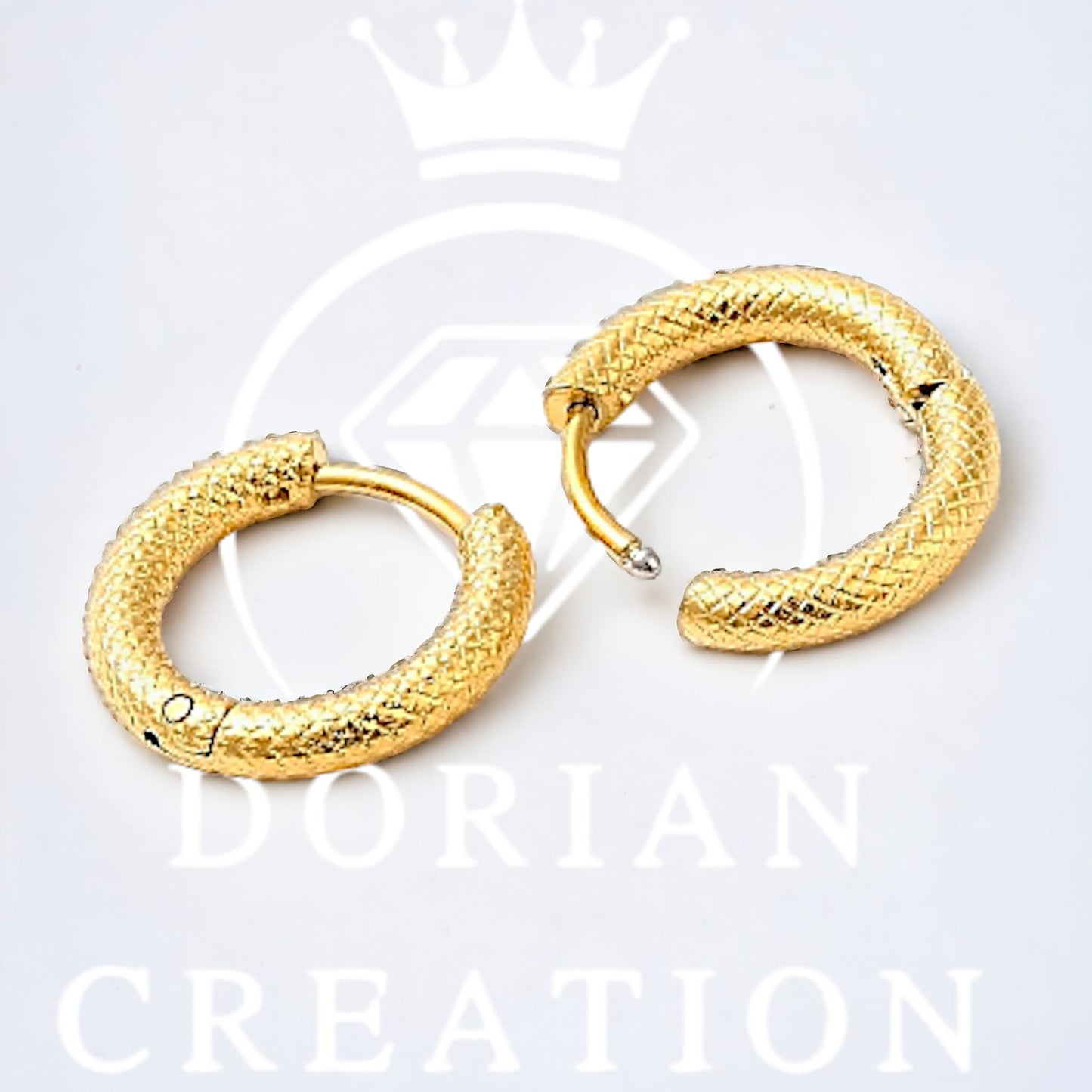 ❤️ Boucle d'oreilles femme petites créoles - Acier inoxydable - Plaquée or 18 carats