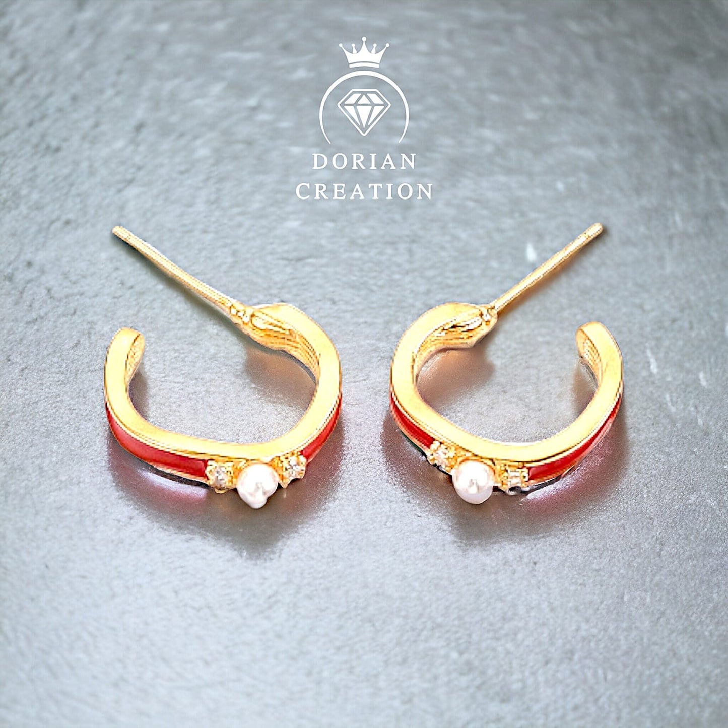 Boucles d’oreilles en zircone cubique micro pavé en laiton perle d’imitation ABS sans nickel plaqué or véritable 18 carats