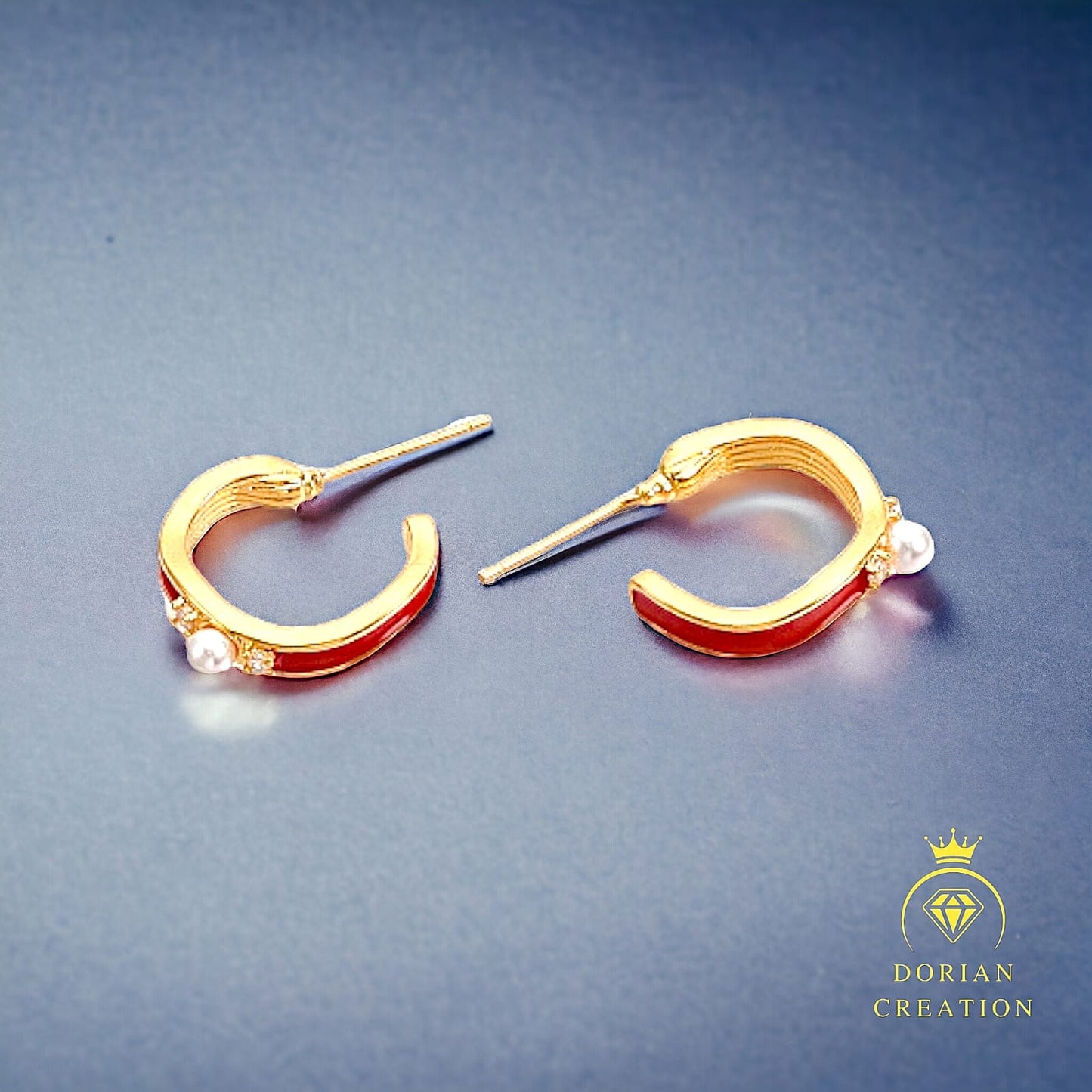 Boucles d’oreilles en zircone cubique micro pavé en laiton perle d’imitation ABS sans nickel plaqué or véritable 18 carats