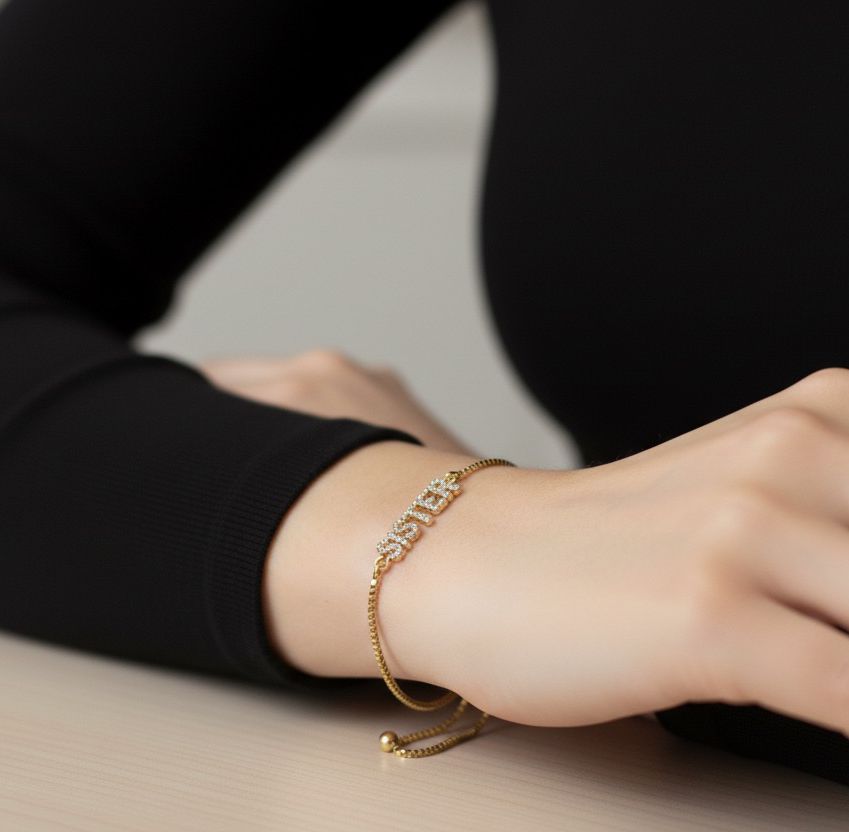 Bracelet SISTER doré – serti de zircons scintillants