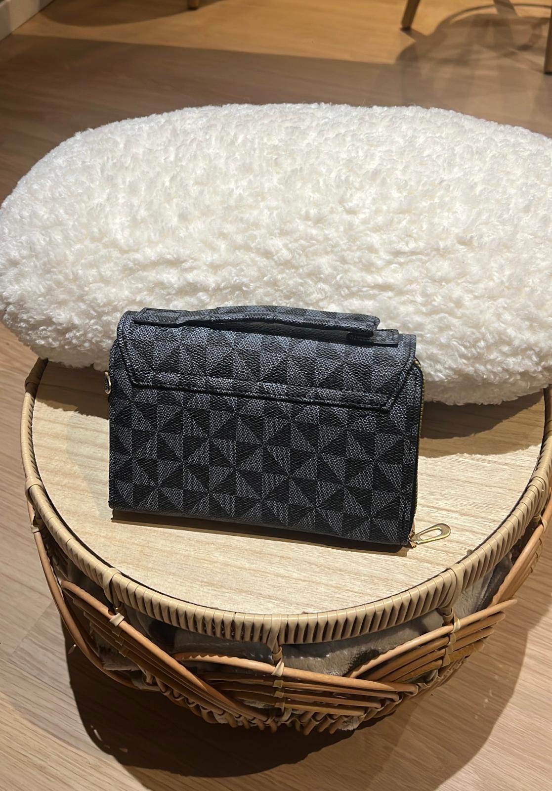 Portefeuille Sac Noir Matelassé – Élégance Dorian