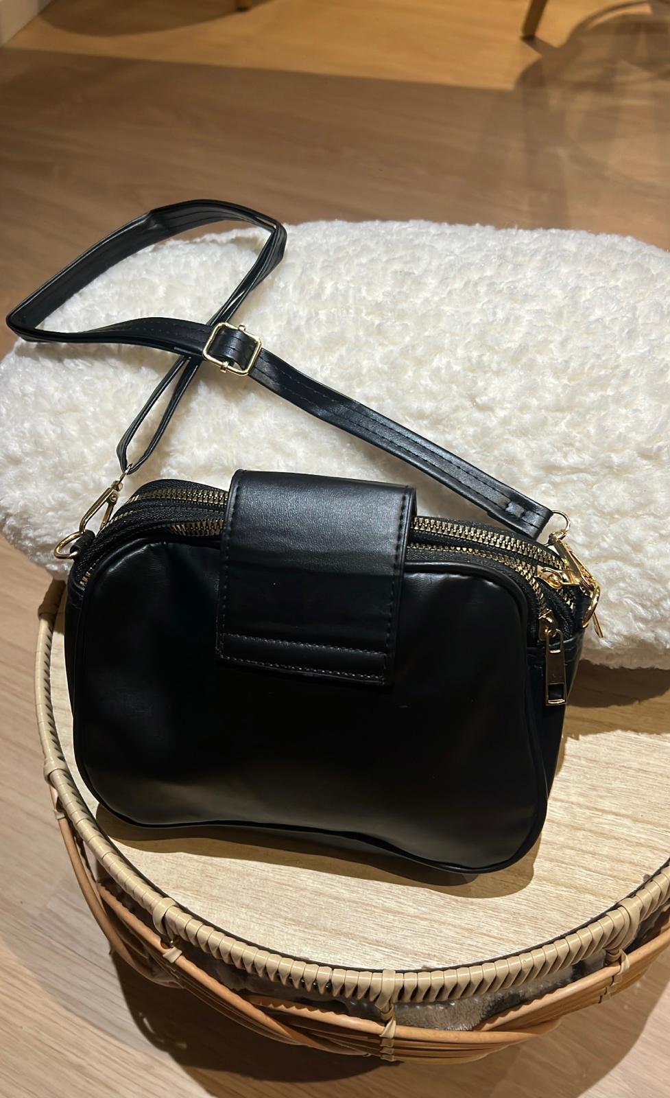 Sac Bandoulière Noir Matelassé – Élégance Urbaine