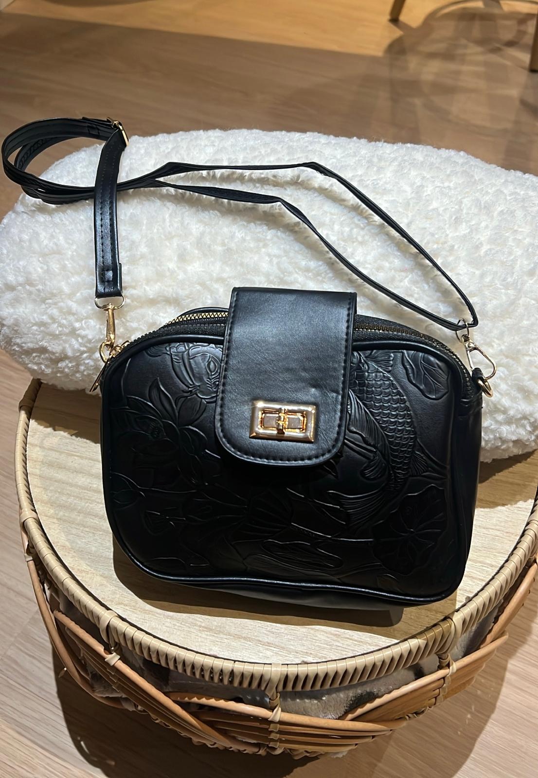 Sac Bandoulière Noir Matelassé – Élégance Urbaine