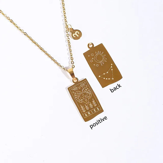 Collier Signe Astrologique Bélier – Acier Inoxydable Doré