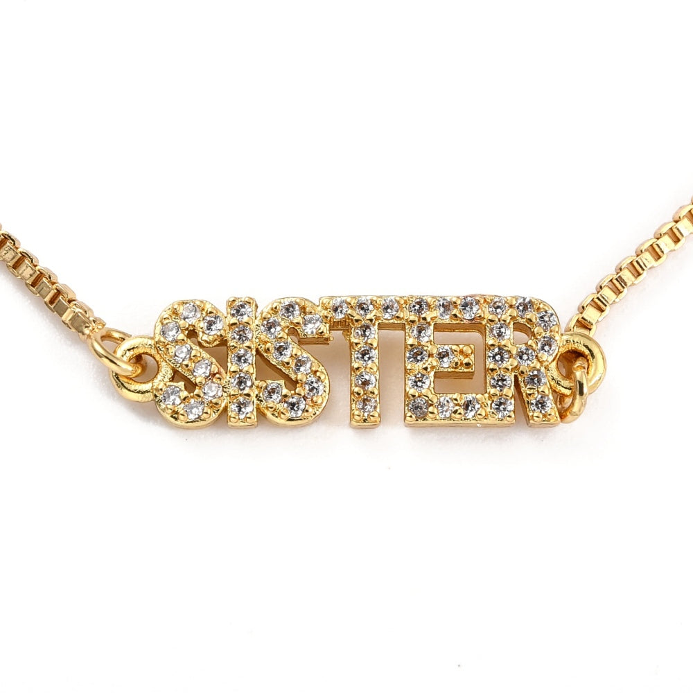 Bracelet SISTER doré – serti de zircons scintillants
