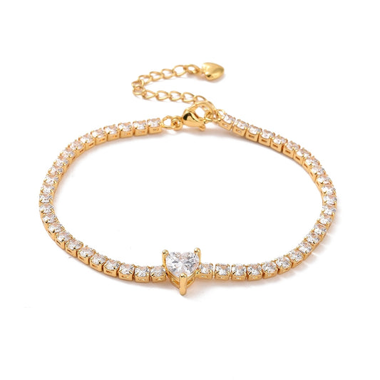 Bracelet Doré à Zircons – Élégance & Brillance