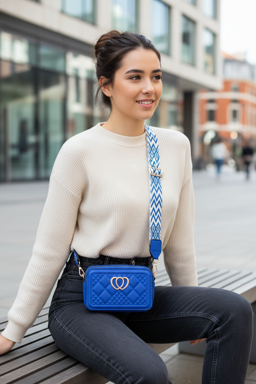 Sac à main Azur Élégance – Bleu intense & allure contemporaine